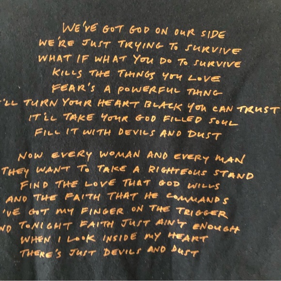 Bruce Springsteen Devils and Dust Black Short Sleeve Tee - Picture 7 of 7